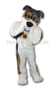 Günstige Maskottchen Grau Hund Skeeter Maskottchenkostüms Benutzerdefinierte Fantasiekostüm Cosplay Thema Mascotte Karnevalskostüm-kits