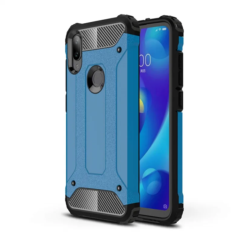 360 градусов Роскошный Броня противоударный чехол для xiaomi mi a2 lite case Xiaomi mi 9t pro чехол полное покрытие чехол сяоми ми 9т про ми а2 лайт чехол прочный чехол Xiaomi mi 9t pro case - Цвет: Sky Blue Case