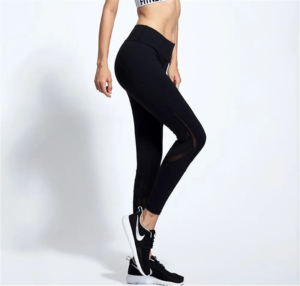 Yoga Sports Leggings For Women 2017 Sports Tight Mesh Yoga Leggings Comprehension Yoga Skinny Pants Women Running Tights Women (10)