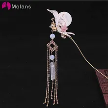 MOLANS древние Ласточка Луна кисточки заколки для волос для бесомтных девочек маленький розовый цветок с бусинами аксессуары для волос для выполнения