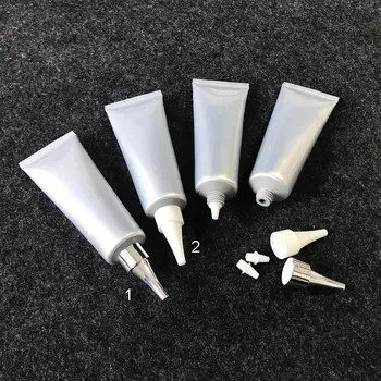 

300pcs 30ml/g High Class Empty Silver Eye Cream Storage Tube, Cosmetic Soft Hose Containers,Squeeze Skin Care Cream Soft Tube