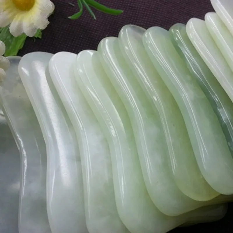 Массажная доска Guasha из нефрита Gua Sha для лица традиционный китайский