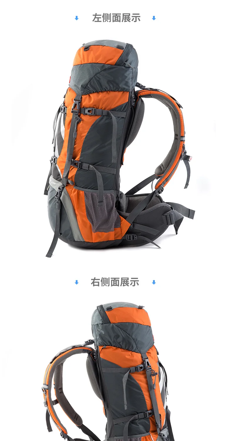 Профессиональный Рюкзак Naturehike высокого качества для альпинизма, альпинизма, большой емкости 70+ 5L, сумка для альпинизма, походные рюкзаки