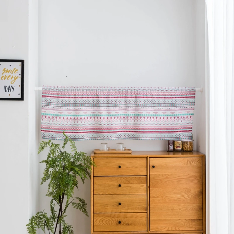

Half Curtain for Kitchen Short Coffee Curtain Room Divider Curtains for Small Window Cabinet Curtains for Home Decortion