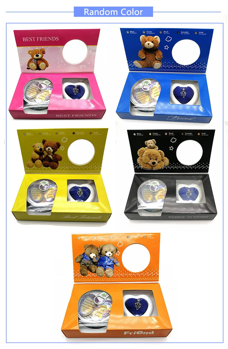 Hongye Cage Holder Wish Box Wish Pearl Love подвесное ожерелье популярное натуральное пресноводное устрицы Подарочная коробка на День святого Валентина