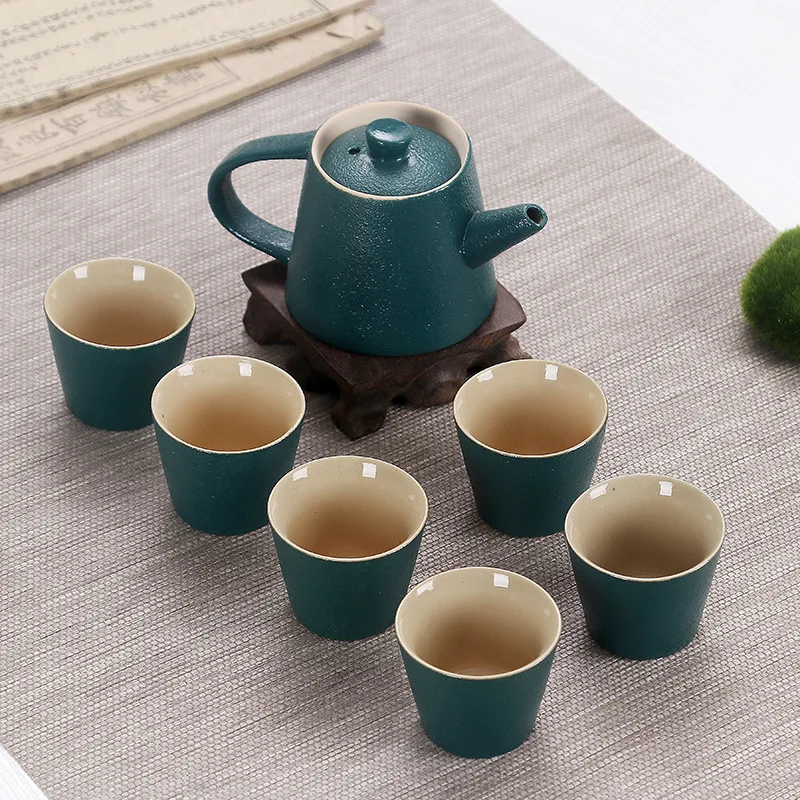 Китайский Селадон Чайный набор кунг-фу фарфоровый чайный сервиз китайские традиционные Gai Wan чайная чашка фиолетовый песок чайный горшок набор подарок