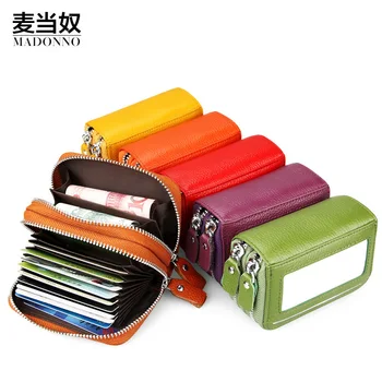 

051018 new hot fashion leather anti RIFD magnetic card holder change purse