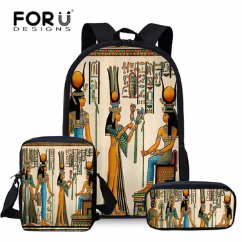 

FORUDESIGNS Art Africain Traditionnel Peinture Printing School Bags for Girls Primary School Bag Kids Large Capacity Book Bags