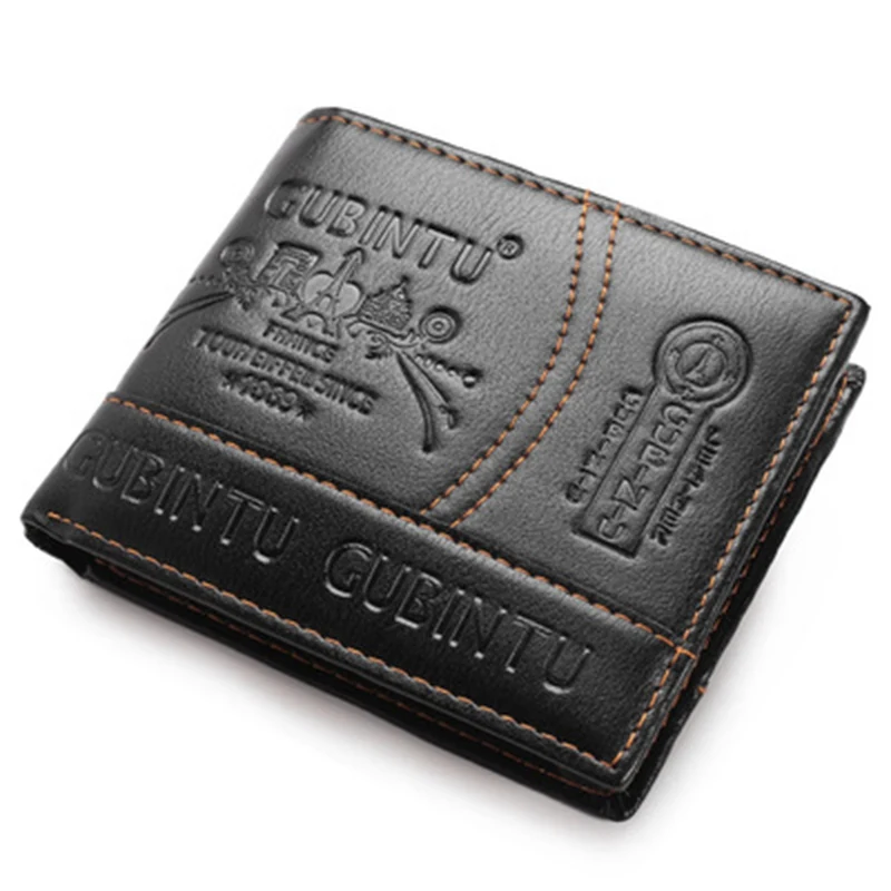 Men's Wallet Boy Student Leather Purse ID Documents Badge Ticket Credit ...