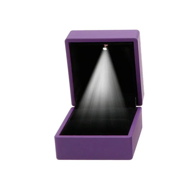 

NTTHNCF LED Lighted Earring Ring Gift Box Wedding Engagement Ring Jewelry Display New