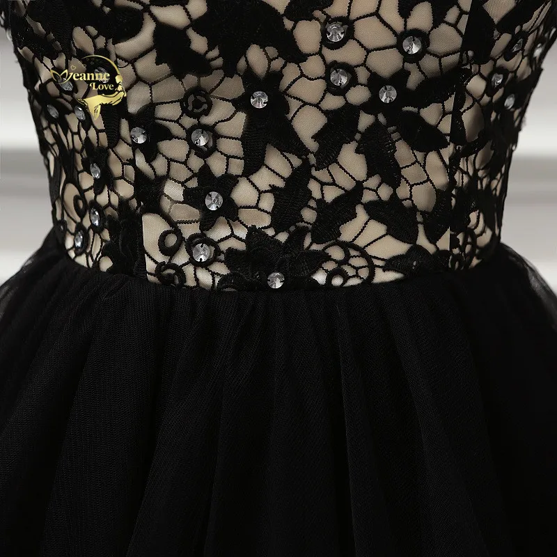 Короткие черные кружевные коктейльные платья Vestido De Noiva Бальное мини платье для
