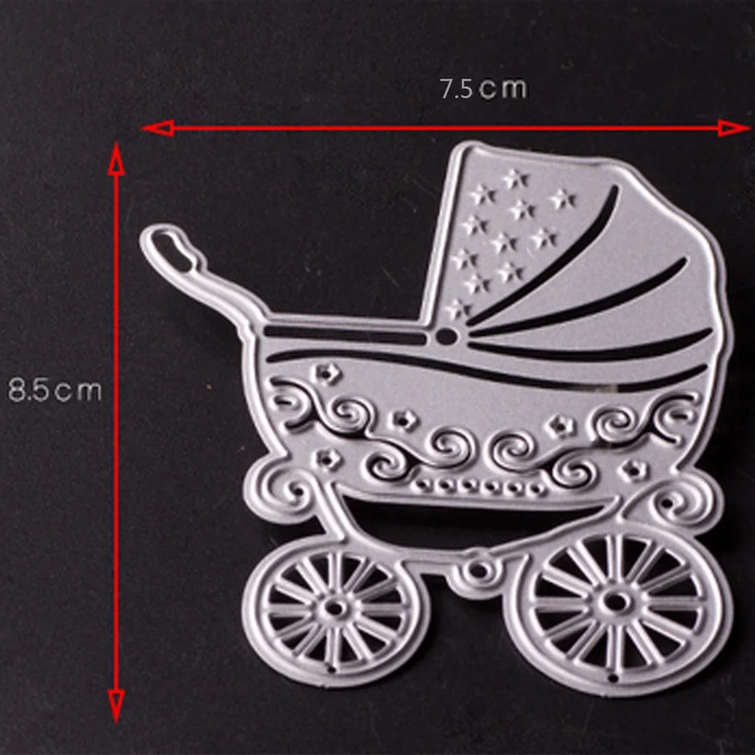 

Hot Baby Carriage metal cutting dies Stencil DIY Scrapbooking Dies Decorative Paper Cart Card Embossing Craft Template
