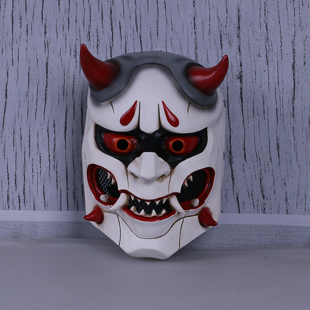 Маска из смолы для косплея героев игры OW Genji Skin Oni реквизит вечерние НКИ на