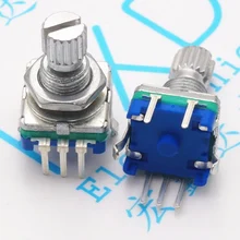 10pcs Plum handle | 15mm rotary encoder code switch / EC11 / digital potentiometer with switch 12 foot single bend joint potentiometer b10k potentiometer with switch