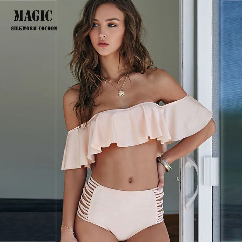 

Swim Suit two Piece Beach Girls Bikinis Women Womens Wear 2019 Sexy Strap New Swimsuit Strapless shoulder
