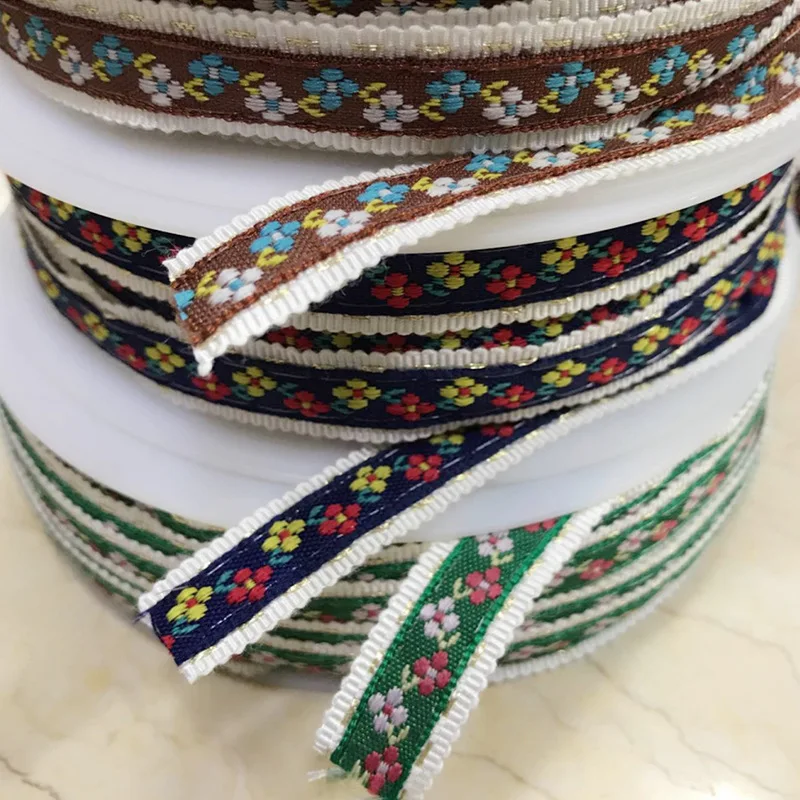 embroidery ethnic jacquard webbing woven tape lace trim ribbon 1.3cm