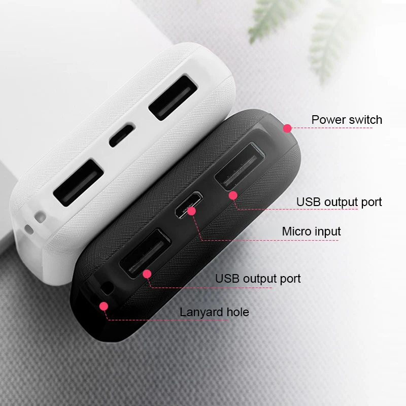 10000 мач двойной USB 2A мини внешний аккумулятор 18650 батареи 10000 мач быстрое портативное зарядное устройство для huawei Xiaomi внешний аккумулятор