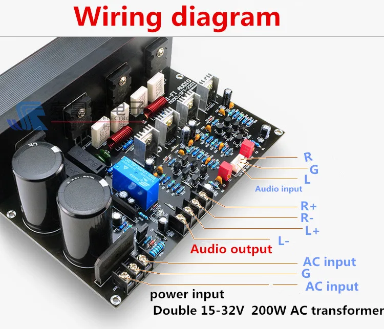 Плата усилителя breeze audio 2SC5200 2saeas C5200 1943 AC32V 150 вт * 2 сделай сам с защитным радиатором