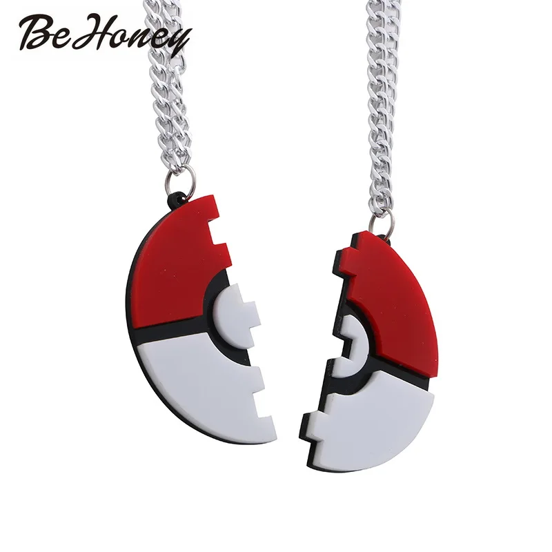 

Fashion Pokeball Pendant Necklace Fashion Couples Statement Neckalce