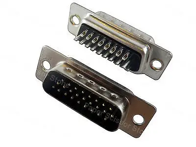 

2Pcs DB26 DB-26 DB26M 26 pin 3 Row D-SUB DSUB Male Soldering Connector