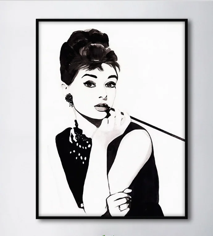 

Audrey Hepburn Roman European Renaissance figure decorative painting wall art