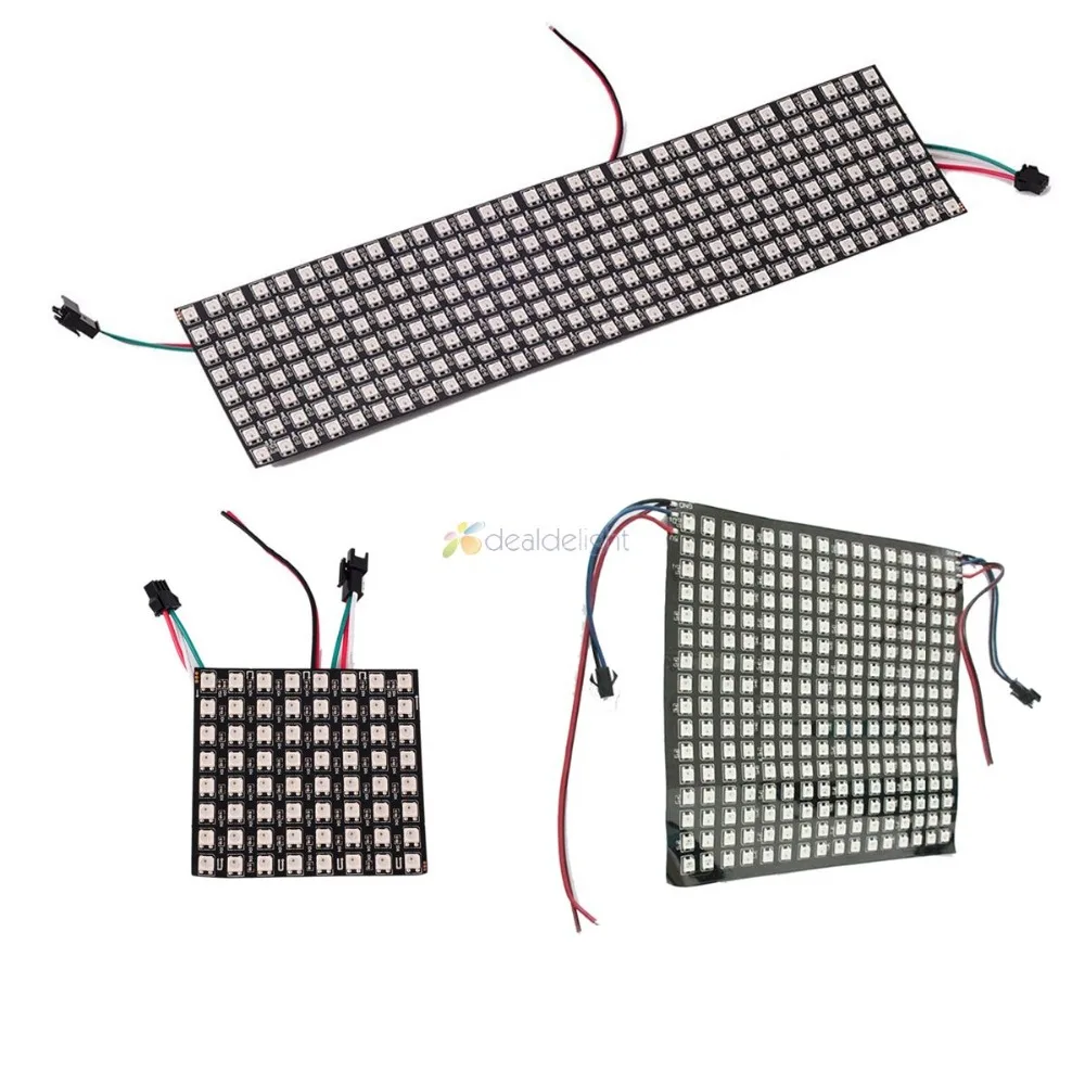 Панель WS2812B 8*8 16*16 8*32 пикселей 256 цифровая Гибкая светодиодная программируемая