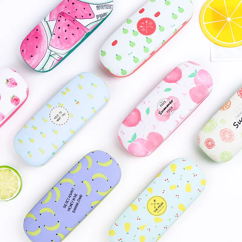 

PU Glasses Case for Women Cute Fruit Printed Sunglasses Box Hard Eyeglasses Case for Glasses Fashion Eyewear Protector