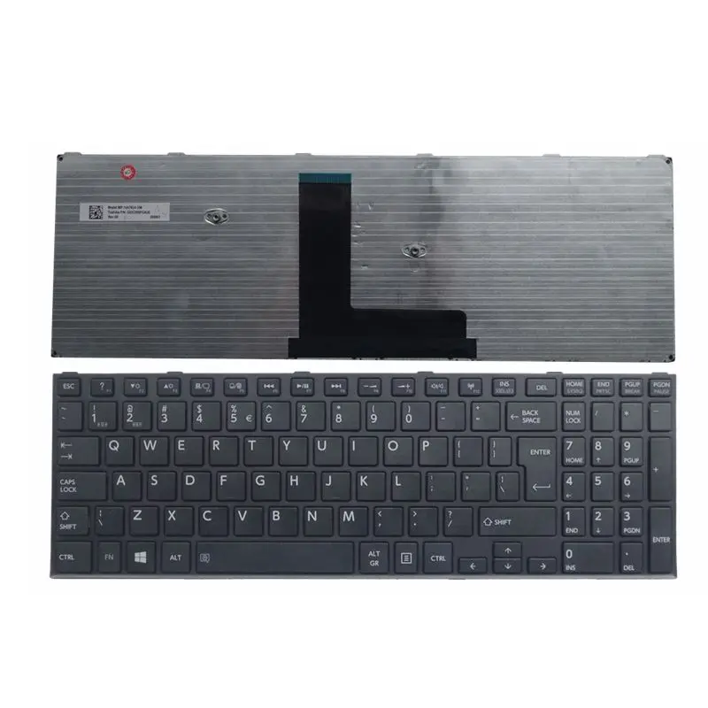 

YALUZU English keyboard for Toshiba Satellite Pro R50-B PK1315F2A04 MP-14A76GB-698 US Black Keyboard English with Black