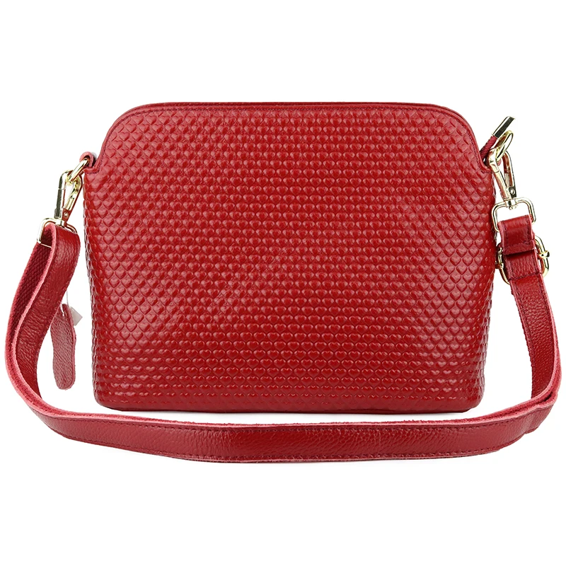 

Premium 100% Genuine Leather Geometric Women Cross-body Bags 2018 European And American Heart Pattern Women's Messenger Bags