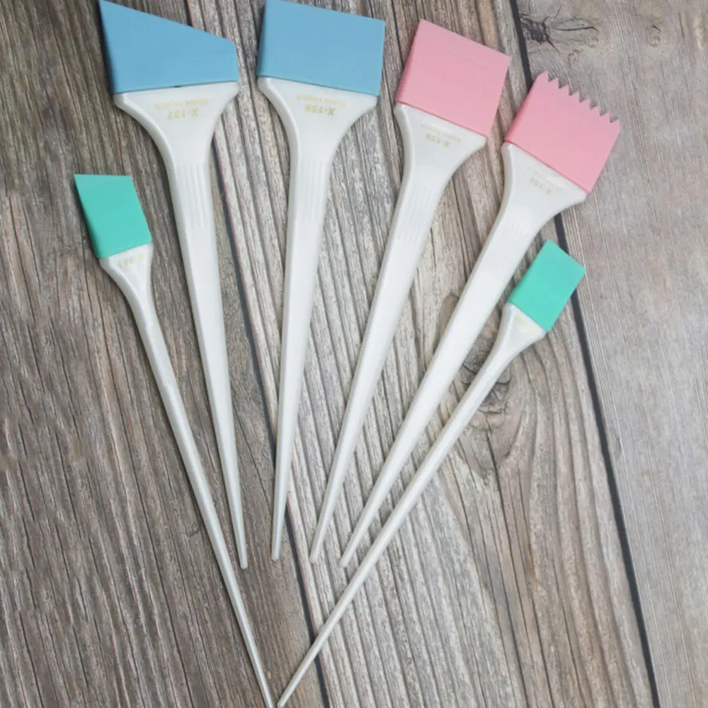 

Color Silicone Scratching Brush Hairdressing Scraper Oil Brush Home DIY Essential Hair Dyeing Tool