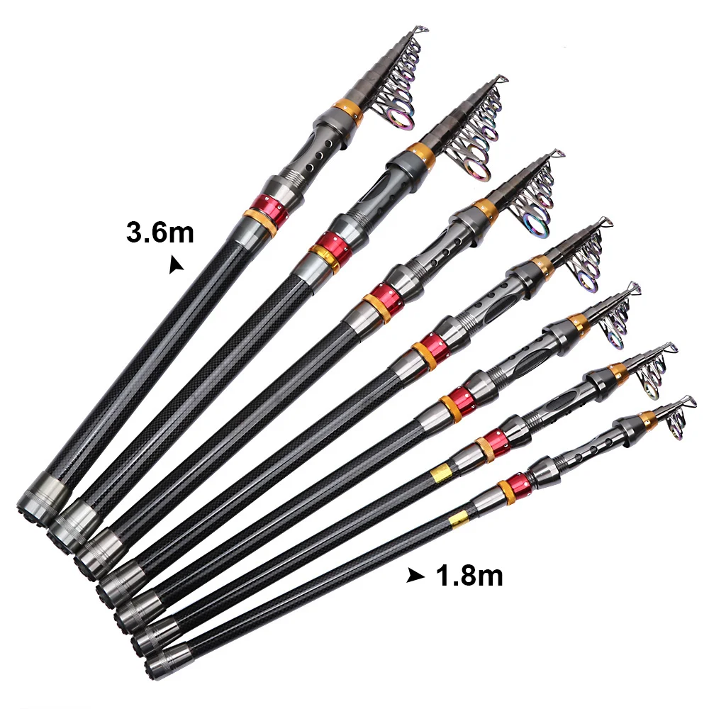 Goture الصيد قضيب كومبو: 1.8 M-3.6 M ألياف الكربون تلسكوبي الصيد قضيب + الغزل بكرة GT4000 البحر قارب روك الصيد مجموعة Goture الصيد قضيب كومبو: 1.8 M-3.6 M ألياف الكربون تلسكوبي الصيد قضيب + الغزل بكرة GT4000 البحر قارب روك الصيد مجموعة