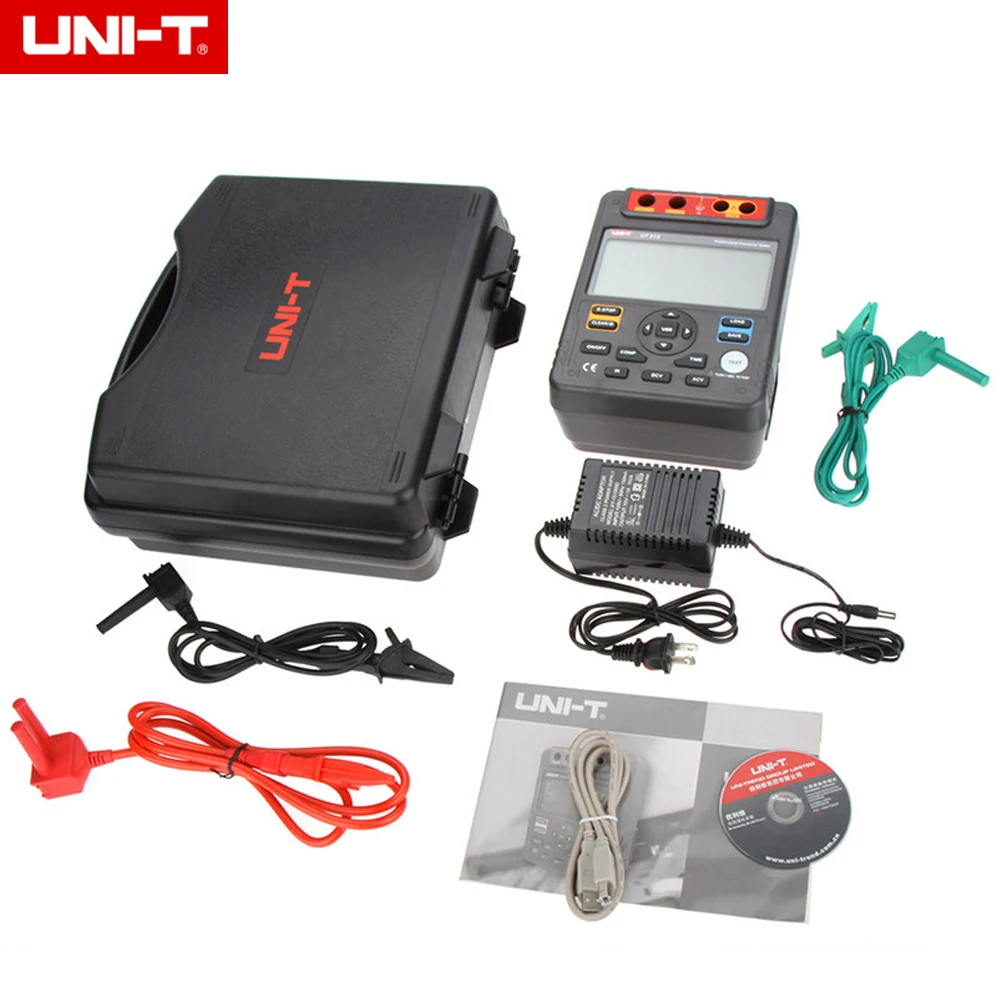 500V/1000V/2500V/5000V UNI-T UT513 Digital Insulation Resistance Tester Display Count: 9999 Auto Range 