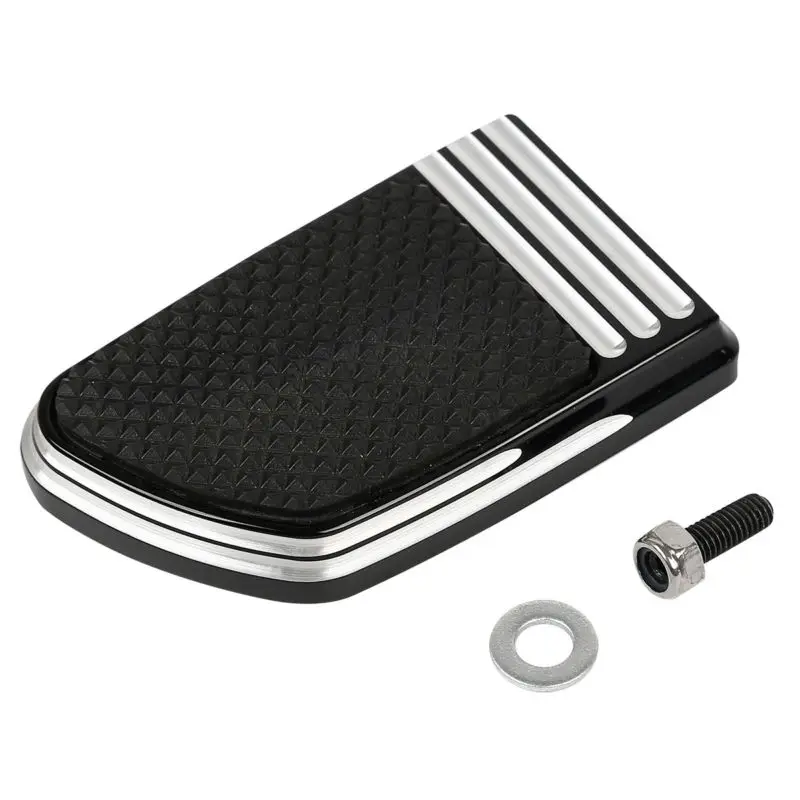 Motorcycle 1X Black Brake Pedal Pad For Harley Touring Road Electra