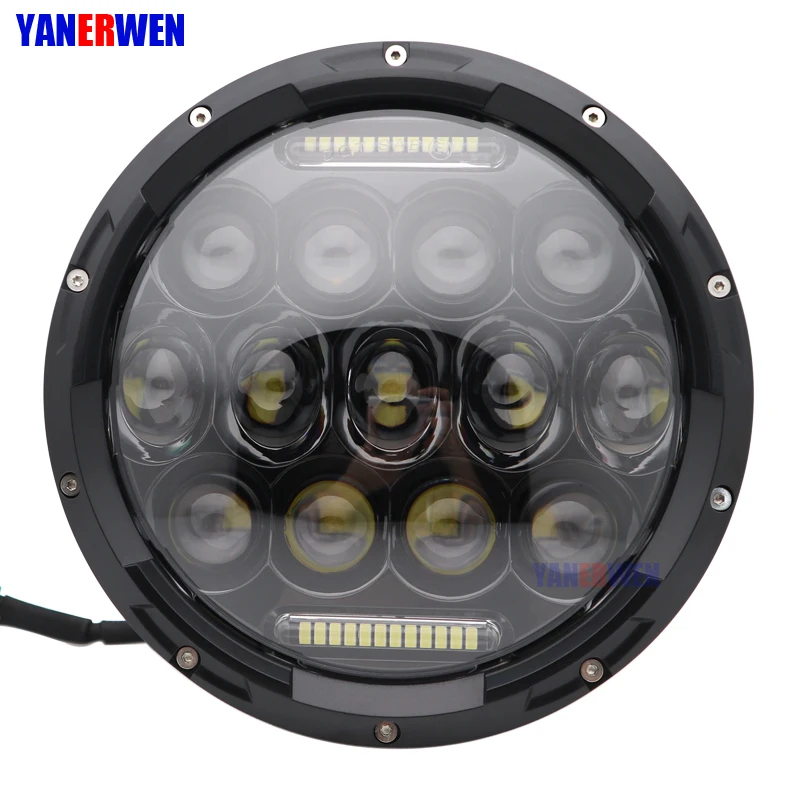 7inch 75W LED Headlight Car Led Driving Light Hi/Lo Beam DRL H4 H13 12V 6000K For Jeep Wrangler AM  - 33015523032