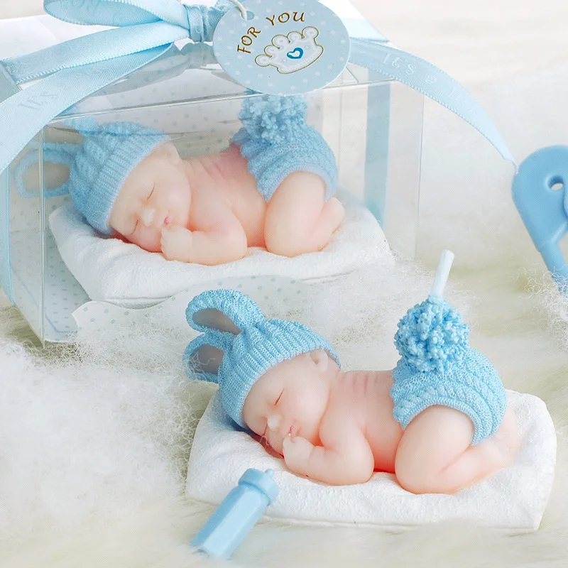 Us 1699 Sleeping Baby Angel Candle Baby Shower Baptism Party Favor Children Birthday Gift Present Smookless Candle In Party Favors From Home