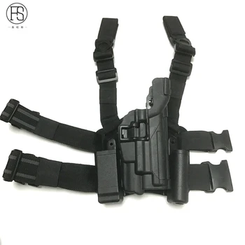 

FS Tactical Holster Style Sig P226 Light Bearing Ver. W/ Mag Pouch Platform Drop Leg Holster Magazine Pouch