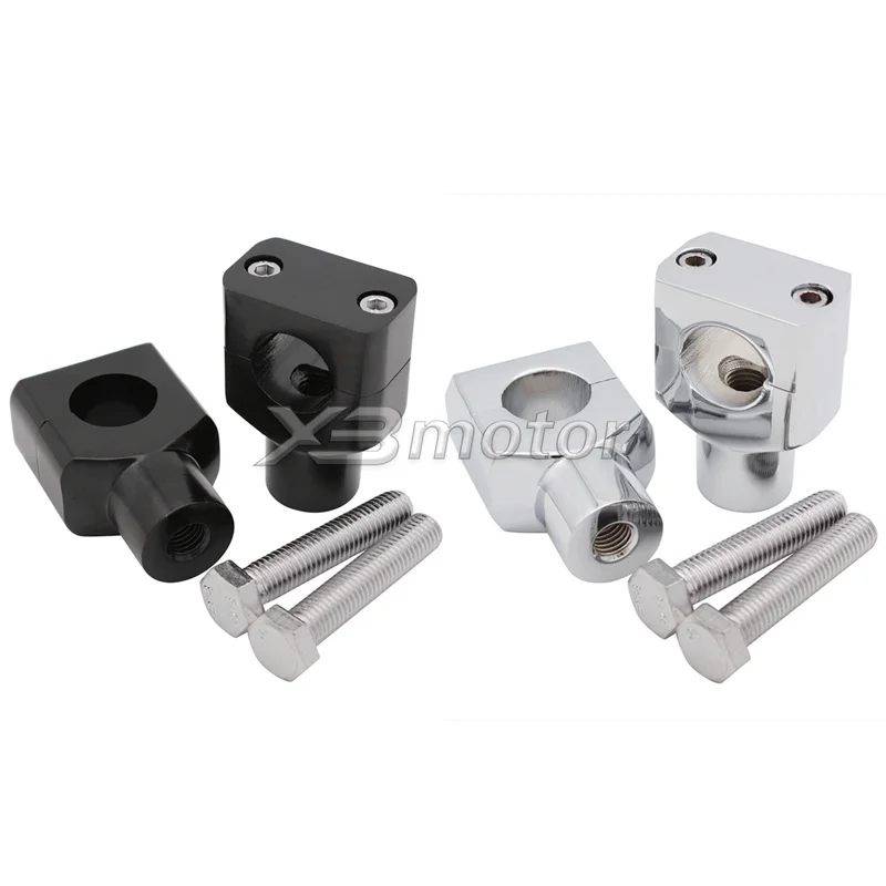

Universal Black Chrome Motorcycle HandleBar Risers 7/8'' 22mm or 1" 25mm For Honda Suzuki Yamaha Kawasaki Custom Chopper Bobber