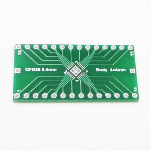 

10PCS QFN28 0.4mm 0.5mm to 2.54mm DIP Adapter PCB Board Converter IC