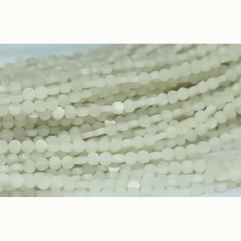 

Wholesale Natural Jade Stone Genuine White Jade Flat Coin Beads Disc Small Loose Beads 5mm Fit Jewelry DIY Necklace 15" 03194