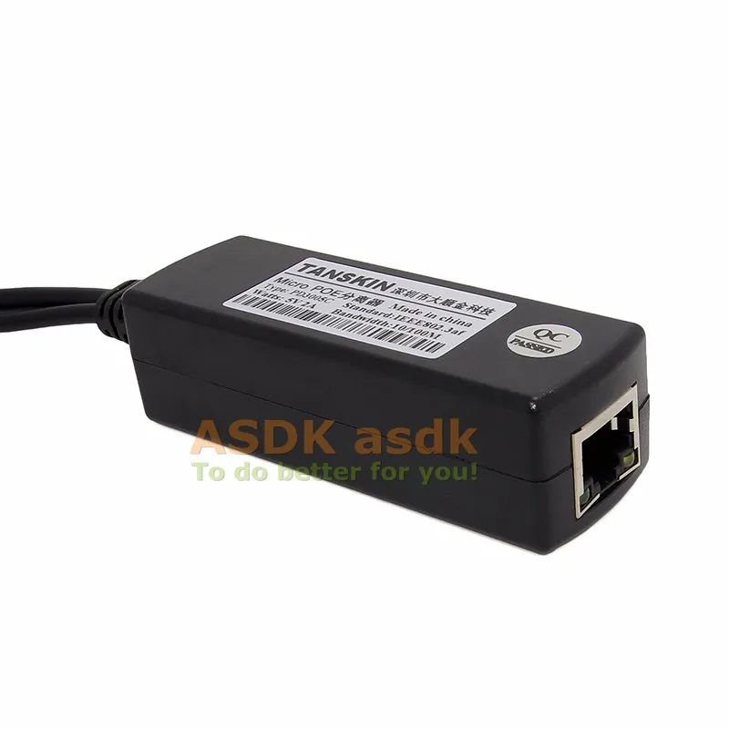 IEEE 802.3af Стандартный и 5 В 2A Выход 10/100 м PoE Splitter Разъем Micro USB Мощность over Ethernet для IP Камера