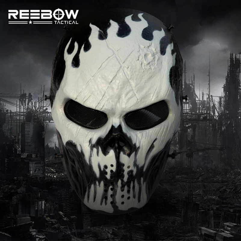 

Outdoor Wargame Masks Will-o'-lantern Full Face Airsoft Paintball Halloween Cosplay Horror Gost SWAT Skull Mask Drop Shipping