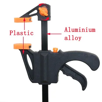 

Quick Fast Woodworking Clip Wooden Board Tool Spreader Squeeze Work Bar Clamp _WK
