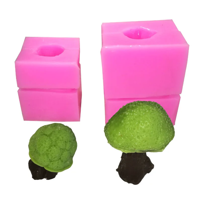

TILLWELLfreeshipping 3D Tree Candle Mold Soap Mould Fondant Cake Chocolate mold baking forms cooking tool
