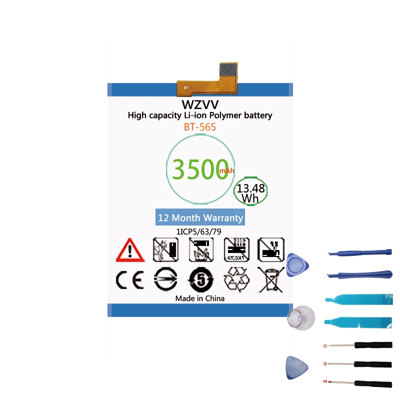 

wzvv 3500mAh Replacement Battery BT-565 for Leagoo kiicaa mix Smart Phone Batteries