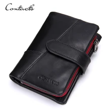 CONTACT'S Деловой стильный мужской бумажник с застежками молния и с отделениями для денег и карт Застежка на молнии с карманом для монет короткая сумка для денег