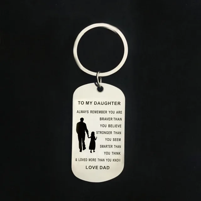 caxybb new dog tag love that my daughter father birthday gifts son