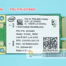 5100AN для Intel WiFi link 5100 5100AN 512an_mw 512ANMMW FRU 43Y6493 WiFi беспроводная сетевая карта для lenovo R400 R500 Y450 G450