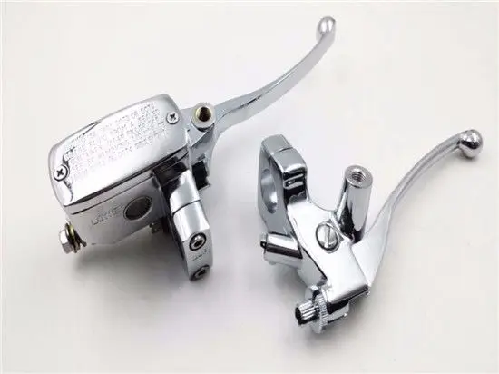 Chrome " тормозной рычаг сцепления для Harley Honda Kawasaki Suzuki Yamaha VT VTX Rat