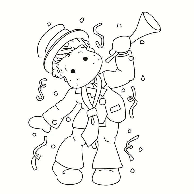

Blowing boy Transparent Clear Silicone Stamps for DIY Scrapbooking/Card Making/Kids Fun Decoration Supplies