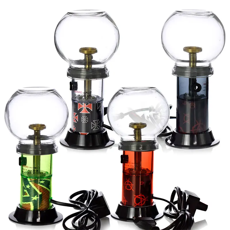 

Newest Electronic Herbal Cigarette Green Aromatherapy Hookah huge Vaporizer Dry Herb with 4 Color Light Heating Adjustment